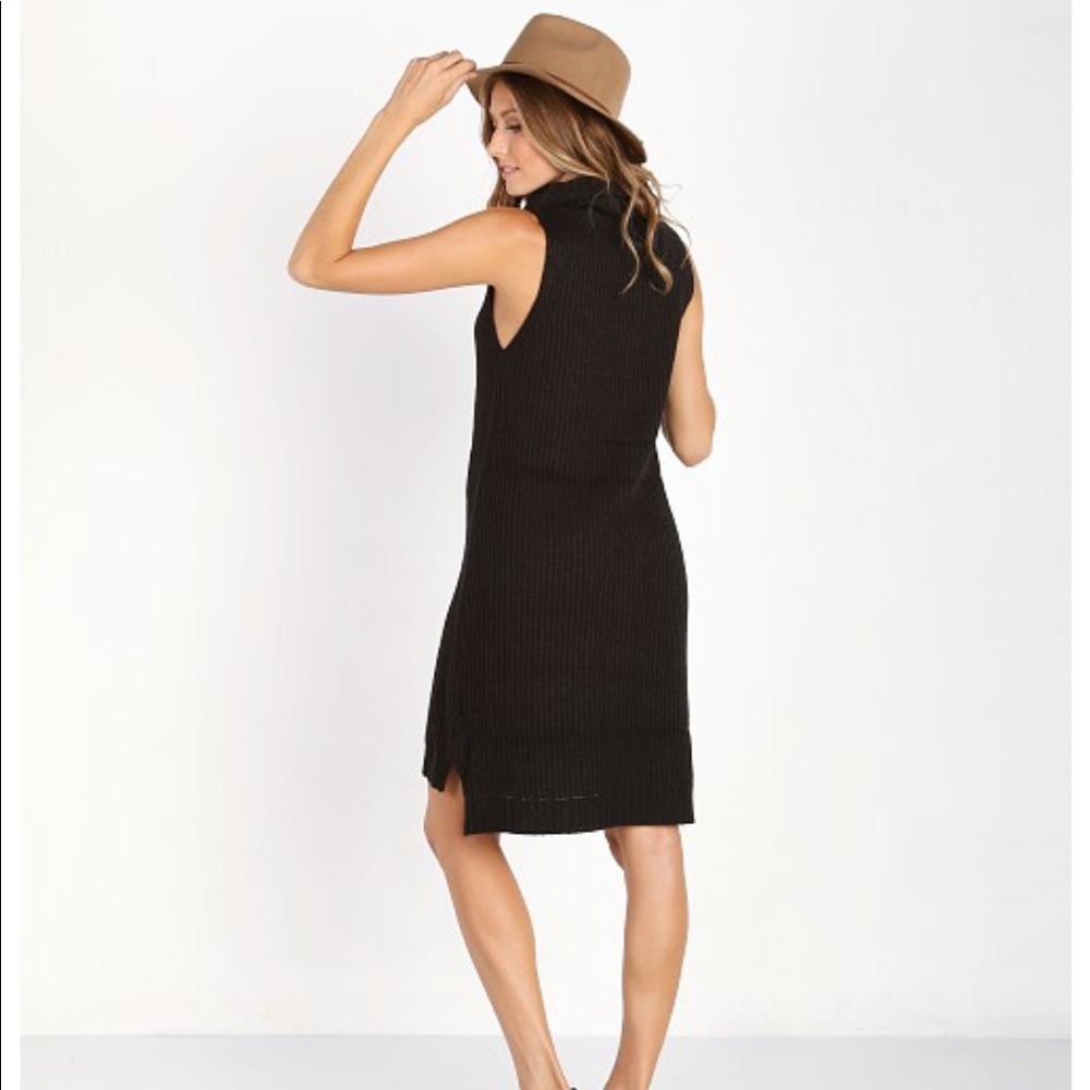 BB Dakota Black Knit Marisa Turtleneck Dress